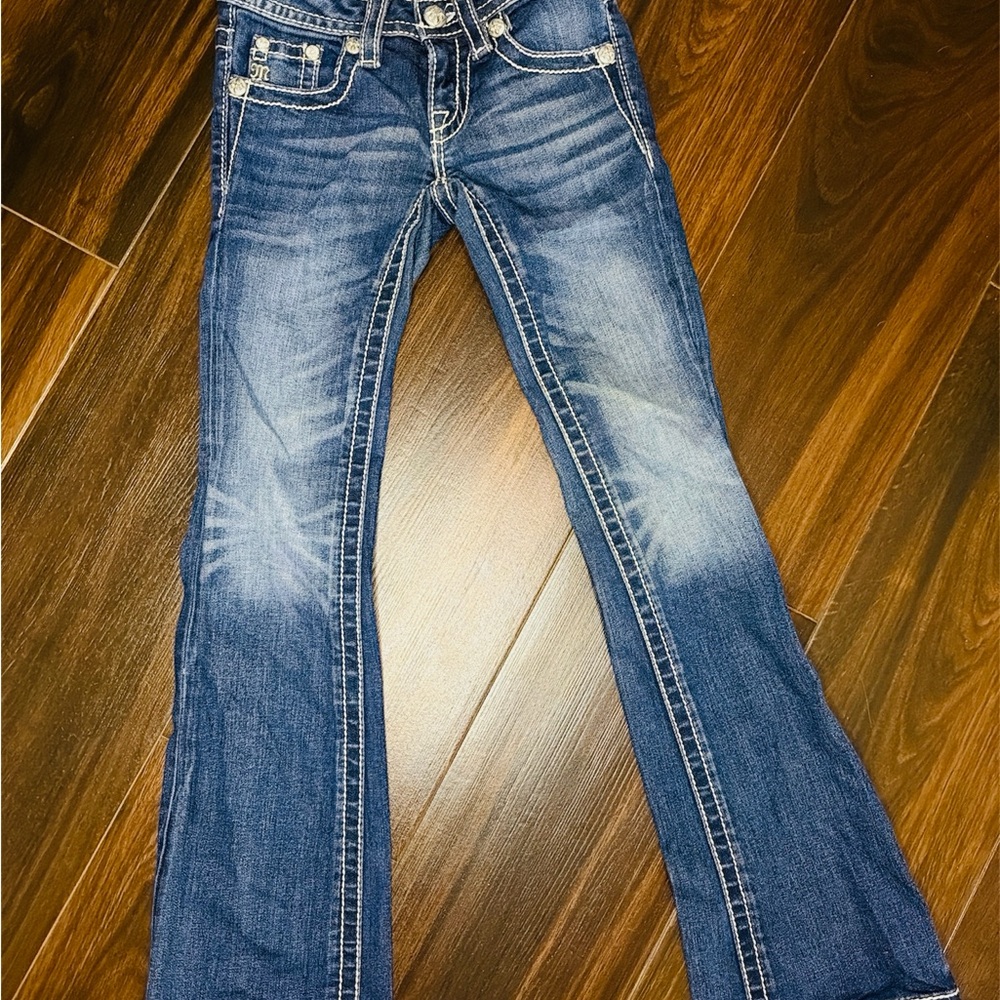 Miss Me Girls Blue Denim Jeans, Size 8 NWT